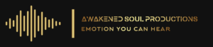 Awakened Soul Productions Logo Black and Gold Landscape