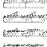 Preview music sheet of miniature, piano piece called Empty Minds