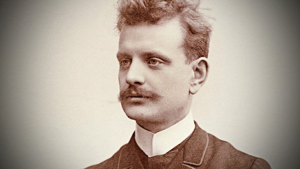 A portrait of the young composer, Jean Sibelius