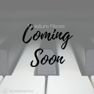A black and white Album Cover - saying the words coming soon - Miniature Piece Project